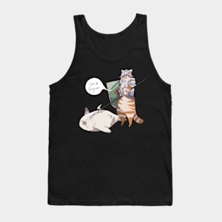 Cat with a spear Tank Top